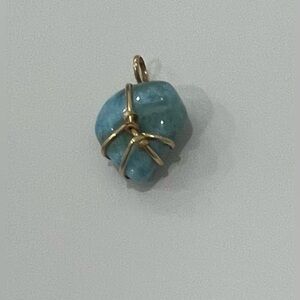 Gold Wire Wrapped Pendant